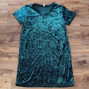 Acting Pro Green Velvet Dress
